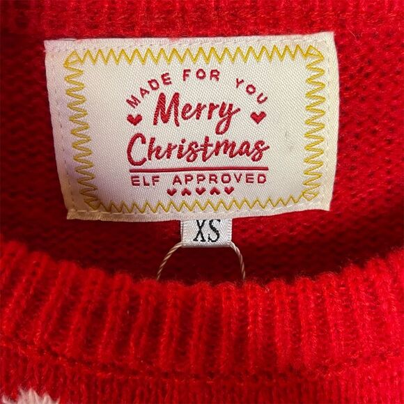 Ugly Christmas Sweater XS Reindeer Real Lights Unisex Holiday - Picture 4 of 6